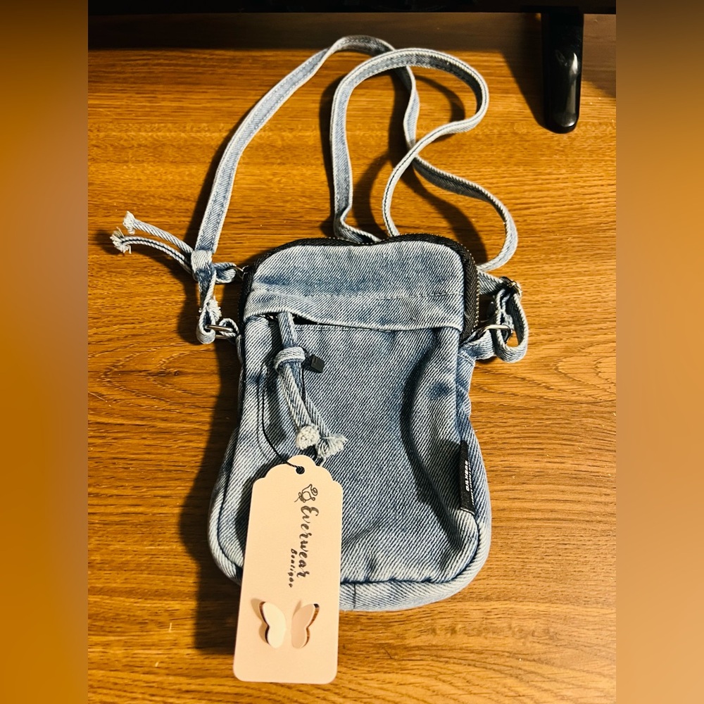 Denim Phone Crossbody Bag
